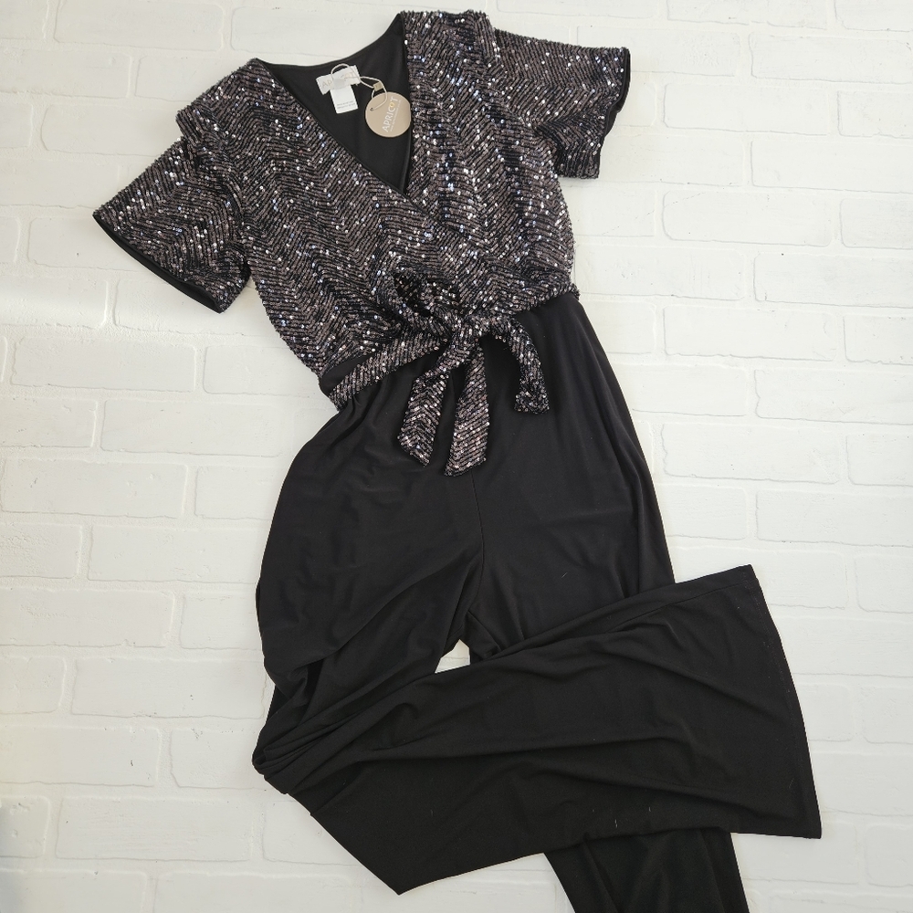 Chevron Sequin Jumpsuit